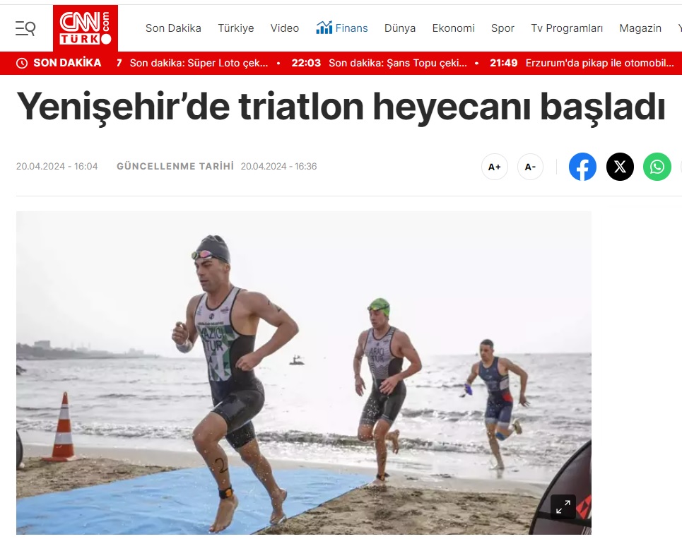 Yenişehir’de triatlon heyecanı başladı