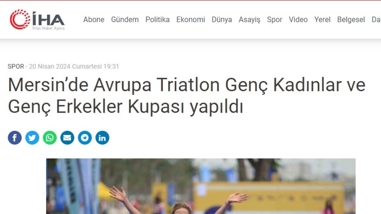 Mersin’de Avrupa Triatlon Genç Kadınlar ve Genç Erkekler Kupası yapıldı