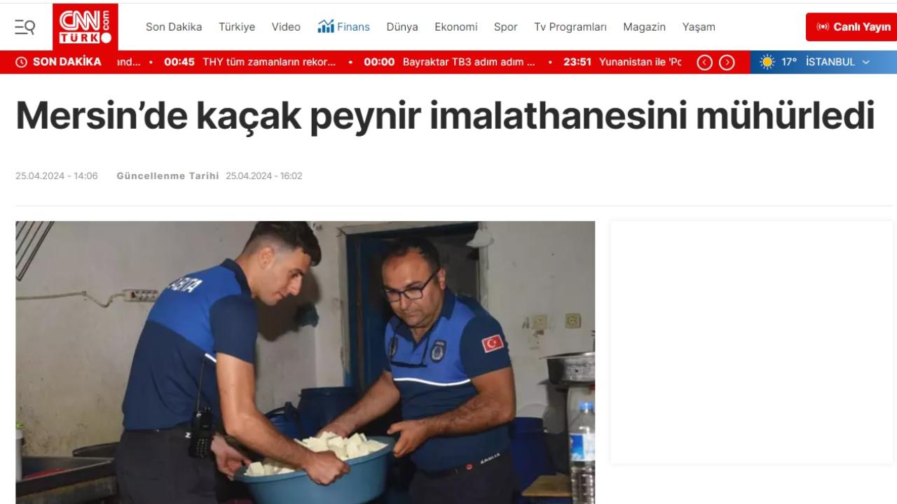 Yenişehir Belediyesi kaçak peynir imalathanesini mühürledi