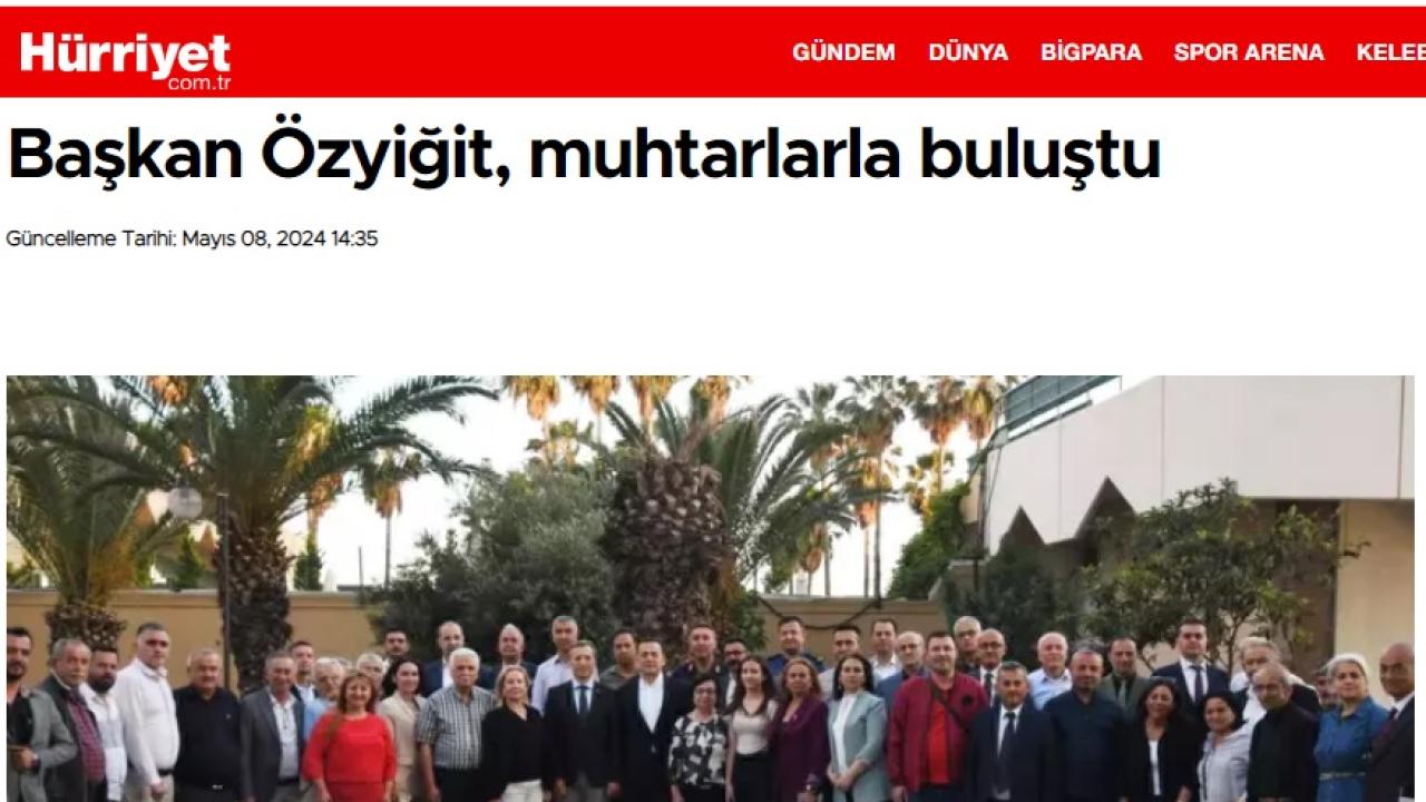 Başkan Abdullah Özyiğit, 32 mahalle muhtarıyla buluştu