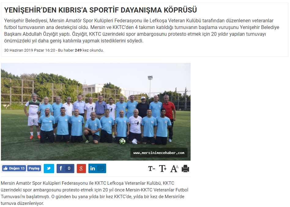 YENİŞEHİR’DEN KIBRIS’A SPORTİF DAYANIŞMA KÖPRÜSÜ