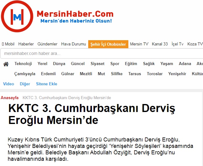 Derviş Eroğlu Mersin’de