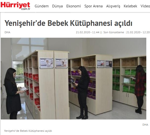 Yenişehir’de Bebek Kütüphanesi Açıldı