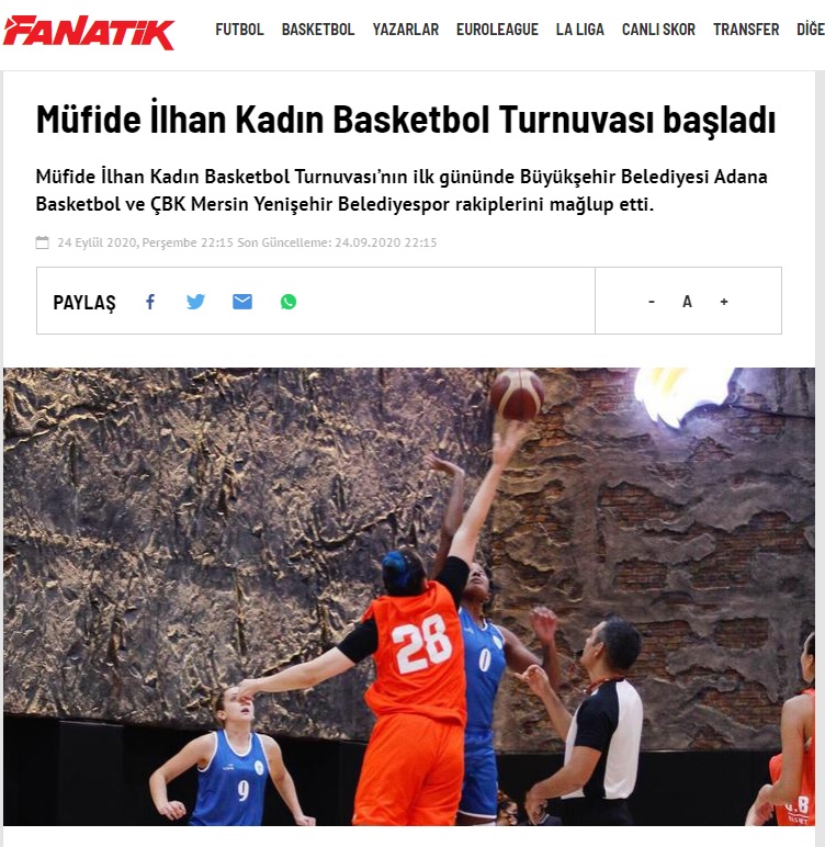 Müfide İlhan Kadın Basketbol Turnuvası Başladı