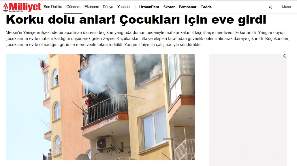 Yenişehir Limonluk Mahallesi Denizay sitesinde çıkan yangın korku yarattı