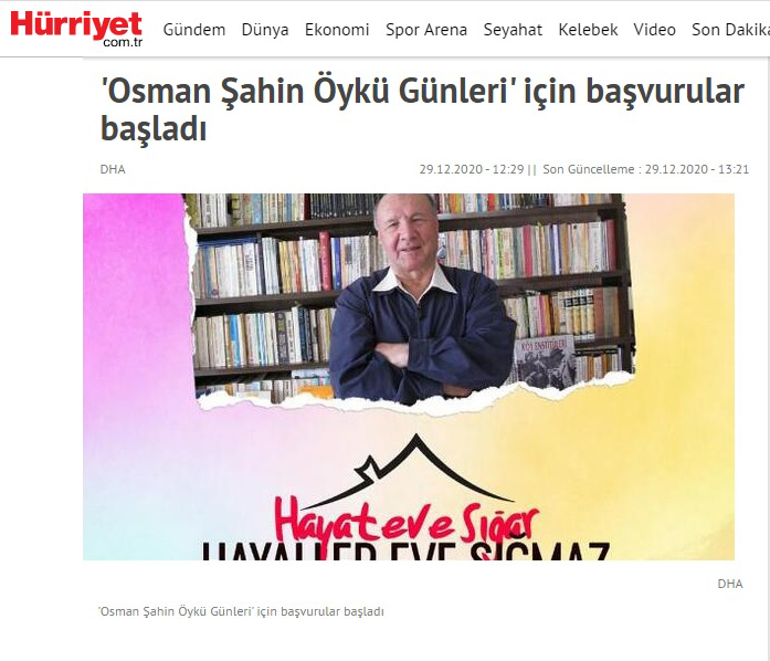 Osman Şahin Öykü Günleri başvuruları başladı