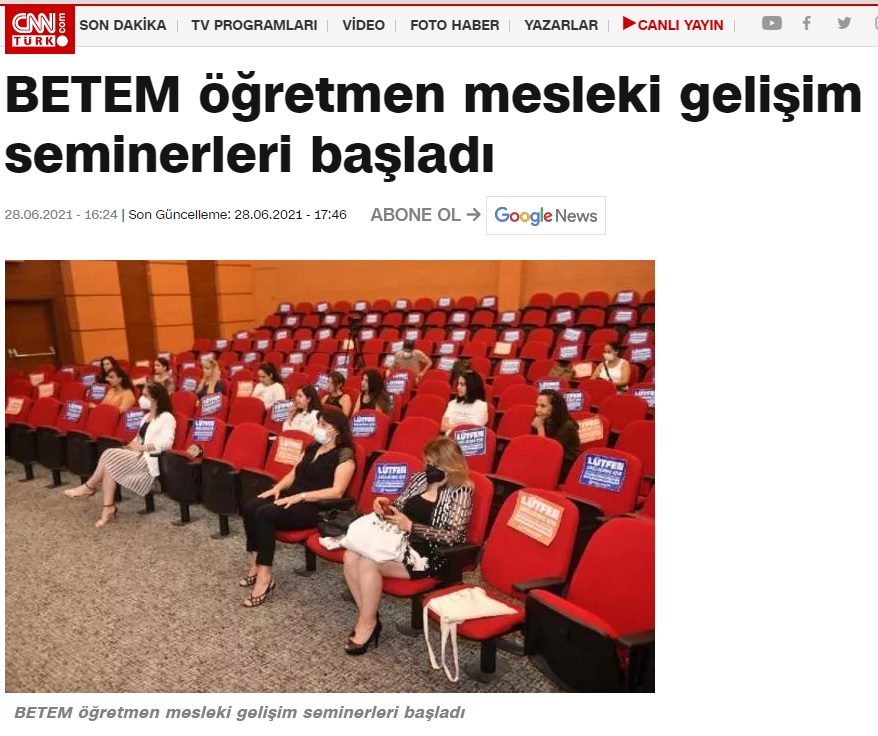 BETEM Öğretmen Mesleki Gelişim Seminerleri Başladı