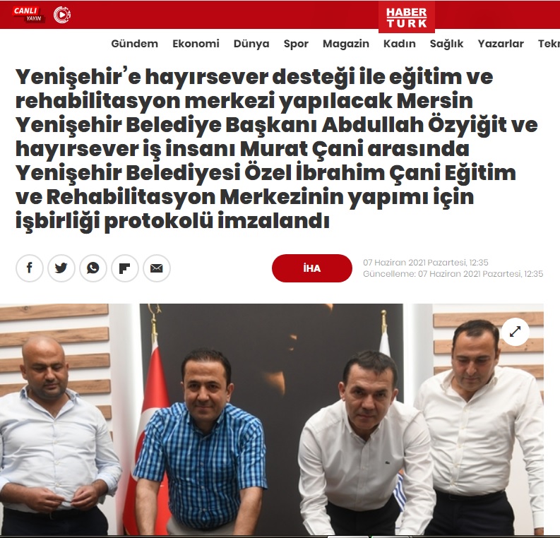 Rehabilitasyon merkezi için imzalar atıldı