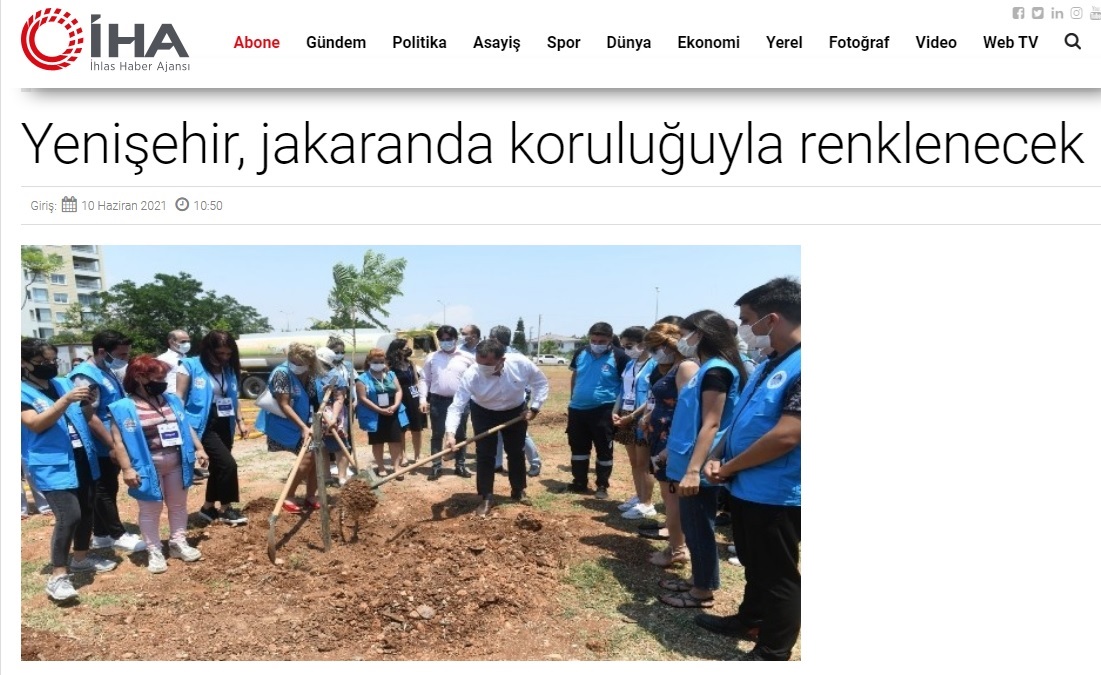 Yenişehir’de jakaranda koruluğu oluşturuldu