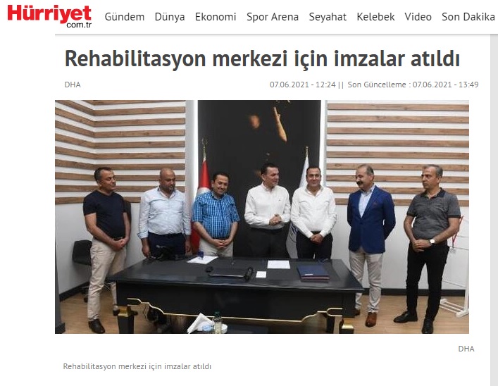 Rehabilitasyon merkezi için imzalar atıldı