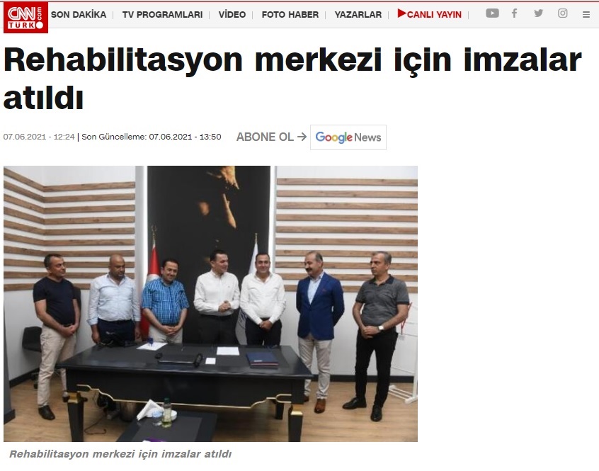 Rehabilitasyon merkezi için imzalar atıldı