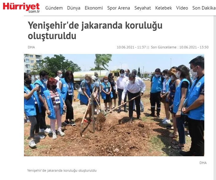 Yenişehir’de jakaranda koruluğu oluşturuldu