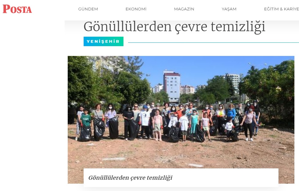 Gönüllülerden çevre temizliği