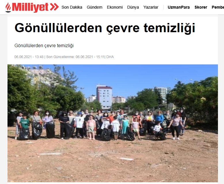 Gönüllülerden çevre temizliği