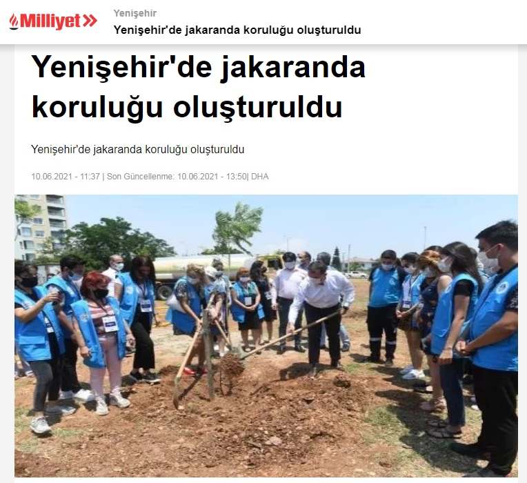 Yenişehir’de jakaranda koruluğu oluşturuldu