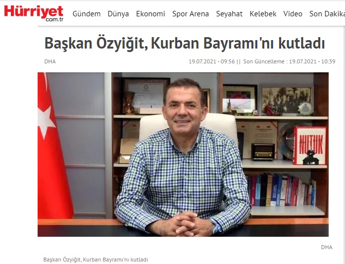 Başkan Özyiğit, Kurban Bayramı’nı kutladı