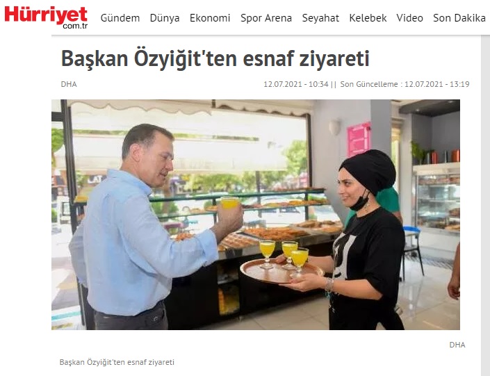 Başkan Özyiğit’ten esnaf ziyareti