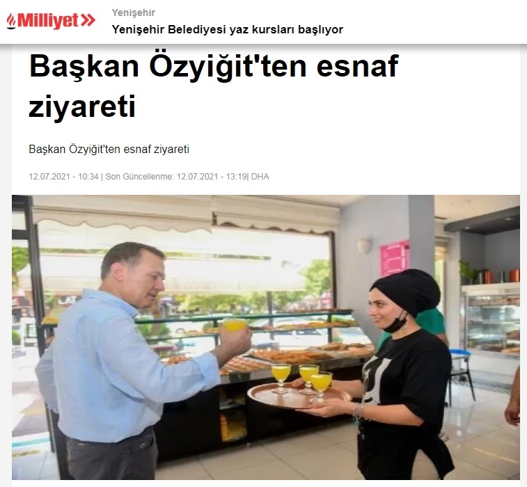 Başkan Özyiğit’ten esnaf ziyareti