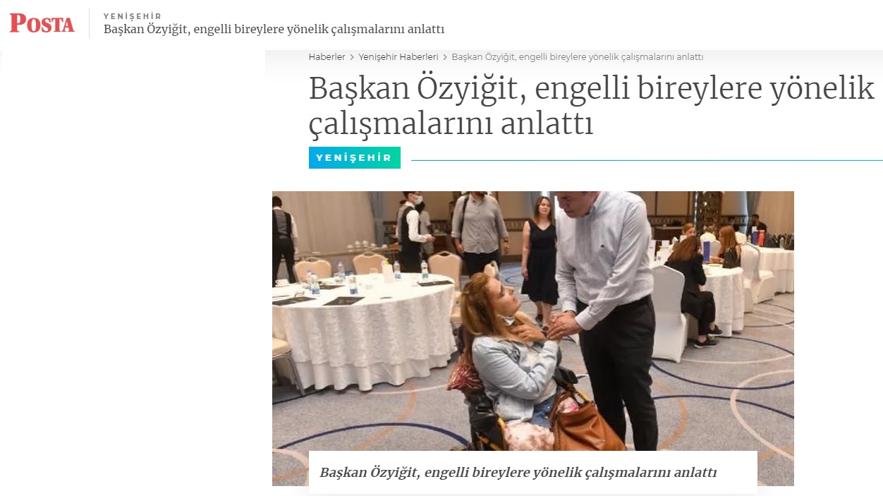 Başkan Özyiğit, engelli bireylere yönelik çalışmalarını anlattı