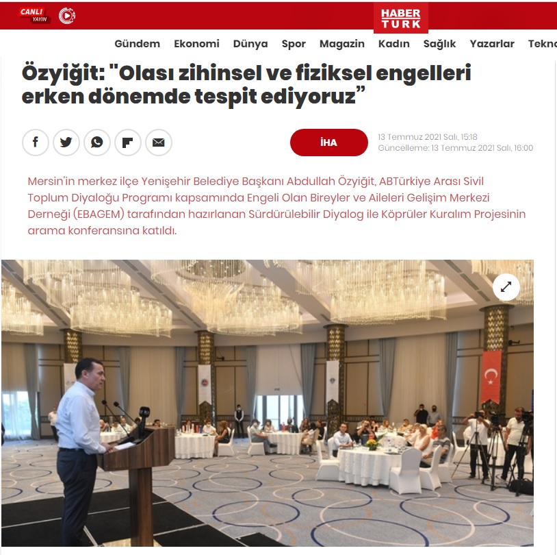 Başkan Özyiğit, engelli bireylere yönelik çalışmalarını anlattı