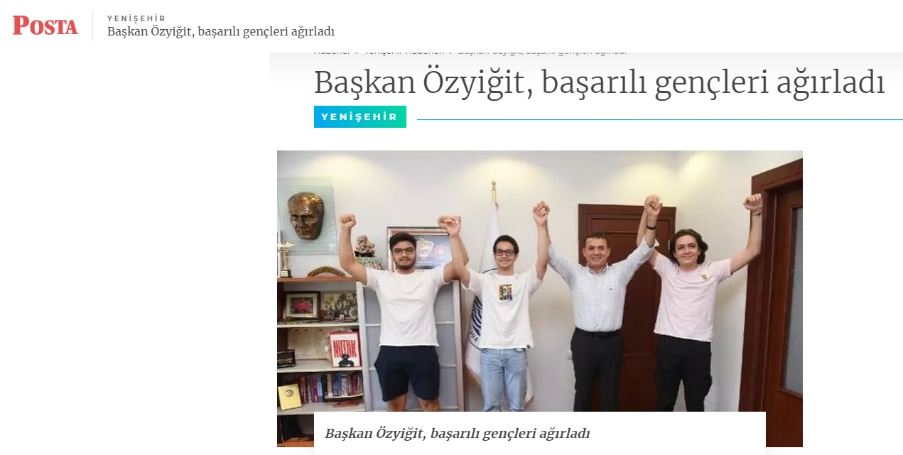 Başkan Özyiğit, Yenişehir’in gururu gençleri ağırladı
