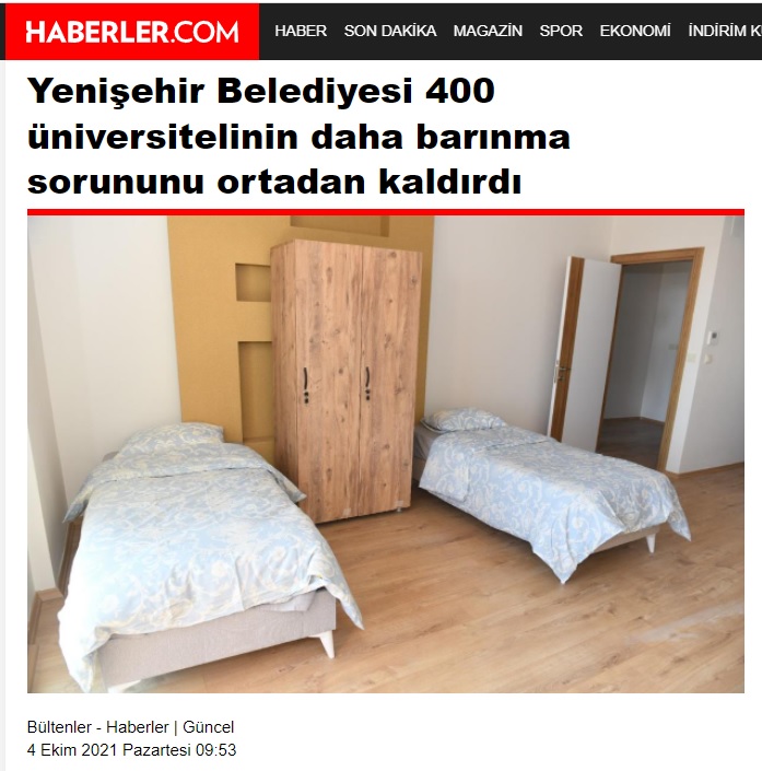 Yenişehir Belediyesi 400 üniversitelinin daha barınma sorununu ortadan kaldırdı