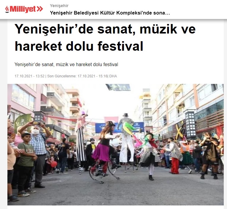 Yenişehir’de sanat, müzik ve hareket dolu festival