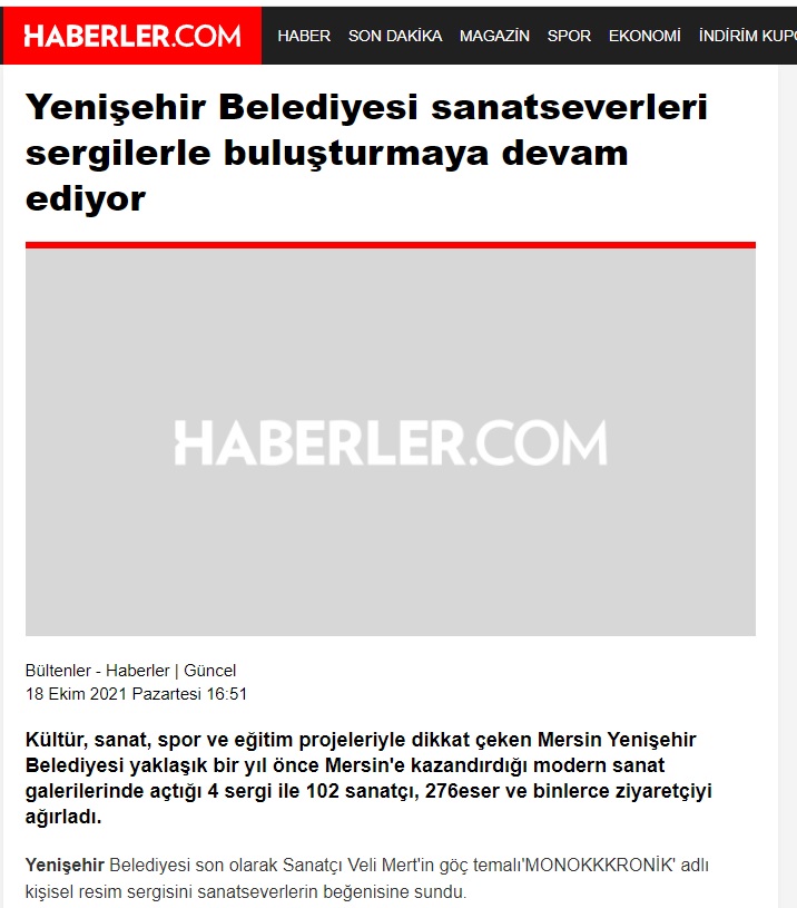 Yenişehir Belediyesi sanatseverleri sergilerle buluşturmaya devam ediyor