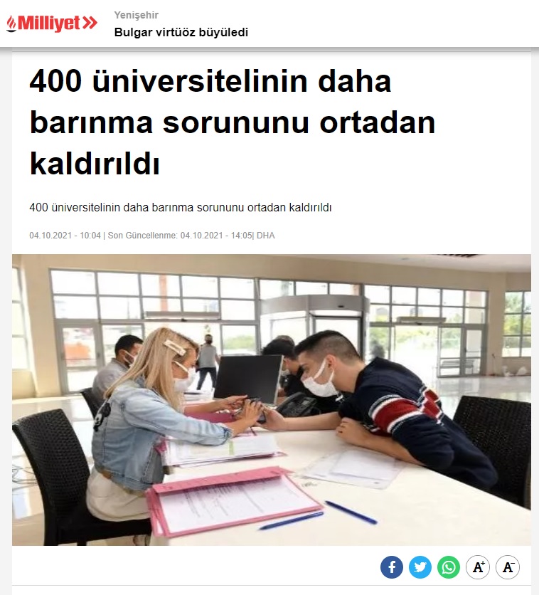 Yenişehir Belediyesi 400 üniversitelinin daha barınma sorununu ortadan kaldırdı