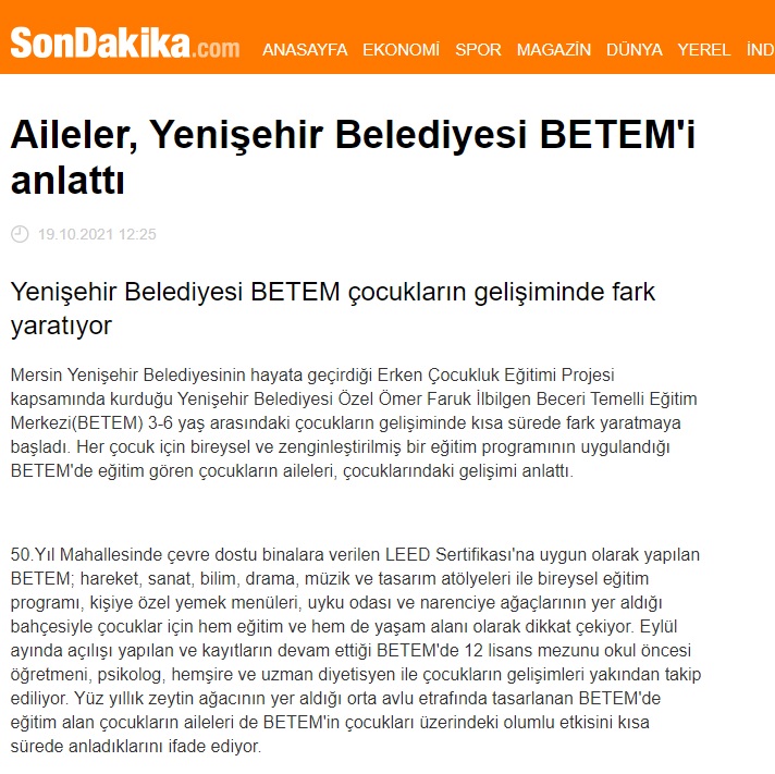 Aileler, Yenişehir Belediyesi BETEM’i anlattı