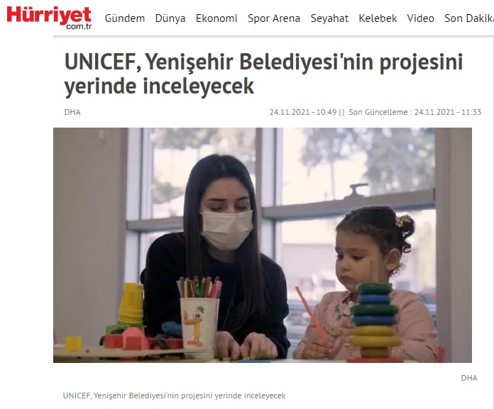 UNICEF, Yenişehir Belediyesinin gurur projesini yerinde inceleyecek