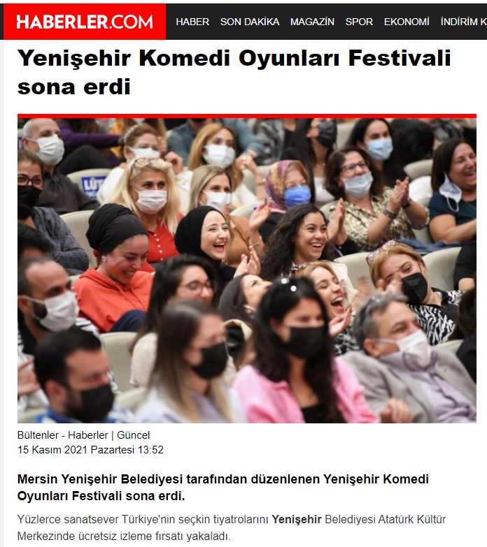 Yenişehir Komedi Oyunları Festivali sona erdi