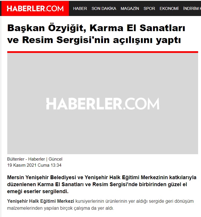 Başkan Özyiğit, Karma El Sanatları ve Resim Sergisi’nin açılışını yaptı