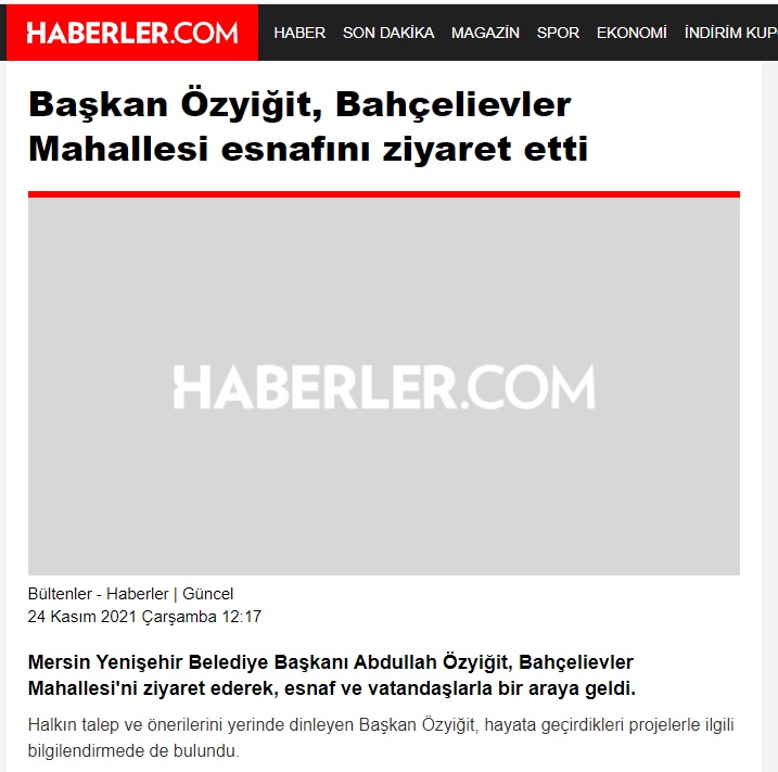 Başkan Özyiğit, Bahçelievler Mahallesi esnafını ziyaret etti