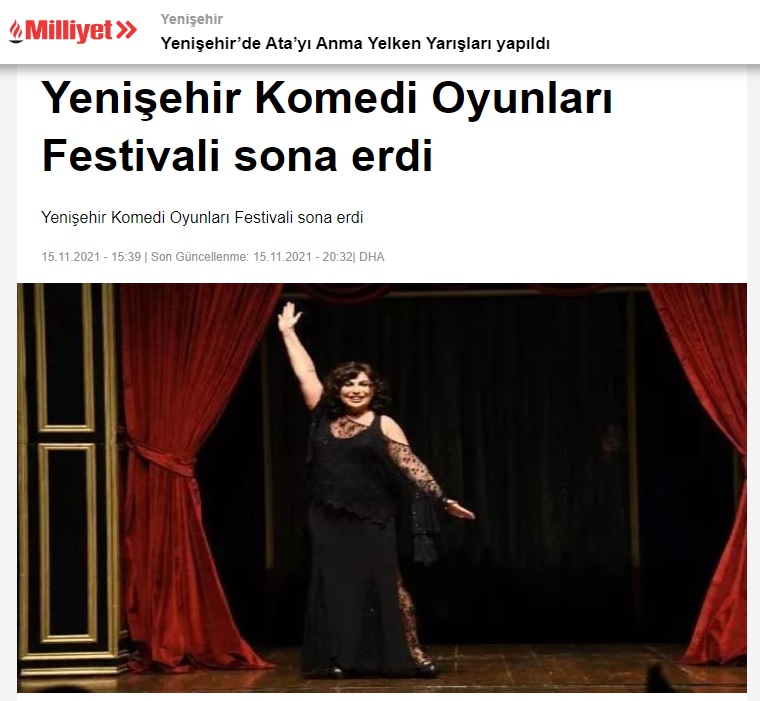 Yenişehir Komedi Oyunları Festivali sona erdi