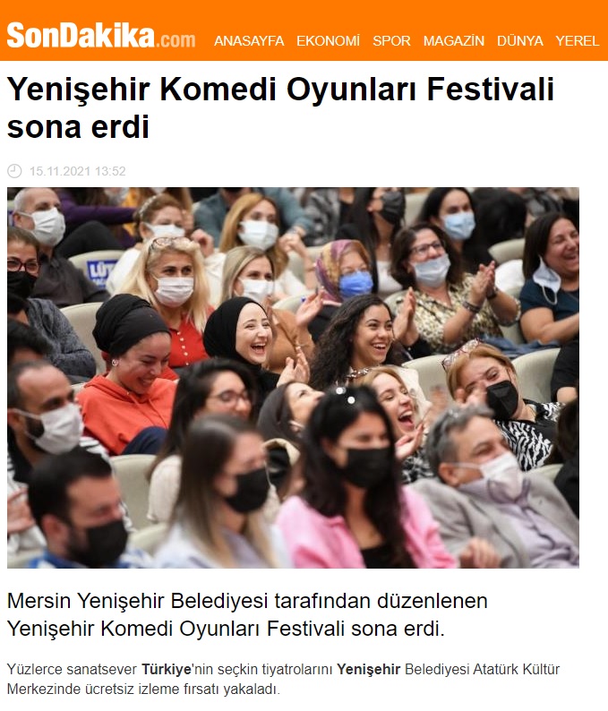 Yenişehir Komedi Oyunları Festivali sona erdi