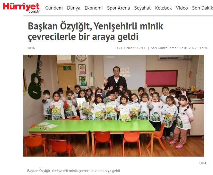 Başkan Özyiğit, Yenişehirli minik çevrecilerle bir araya geldi