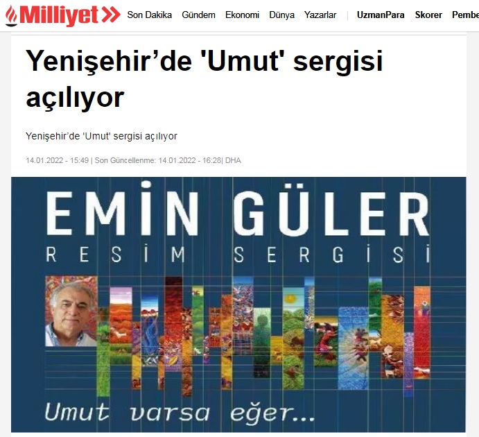 Yenişehir’de “Umut” sergisi açılıyor