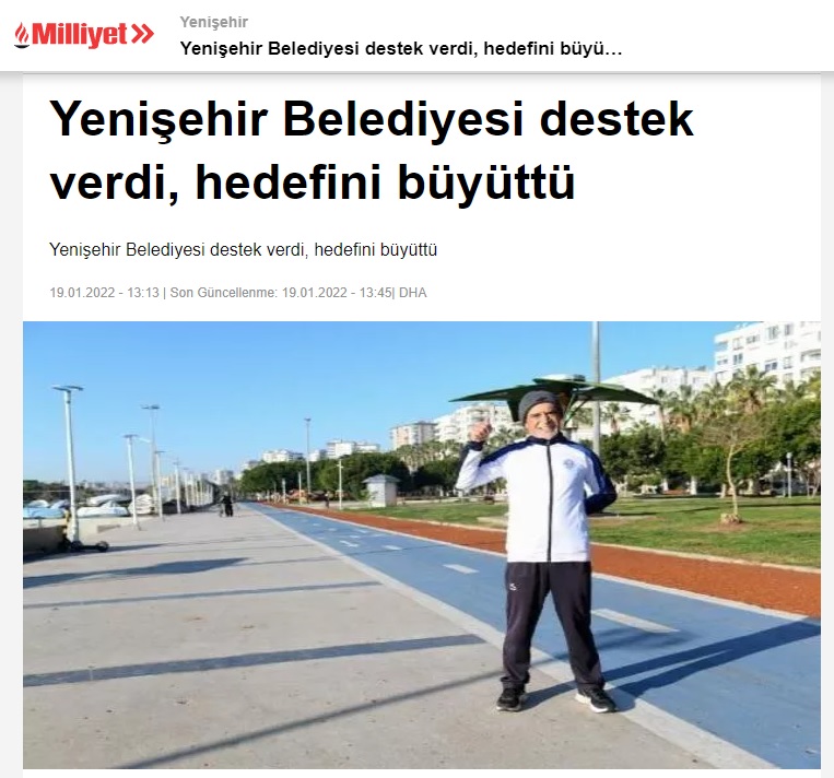 Mersin Yenişehir Belediyesi destek verdi, hedefini büyüttü