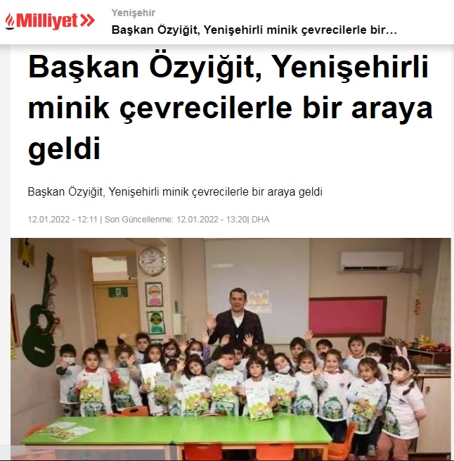Başkan Özyiğit, Yenişehirli minik çevrecilerle bir araya geldi