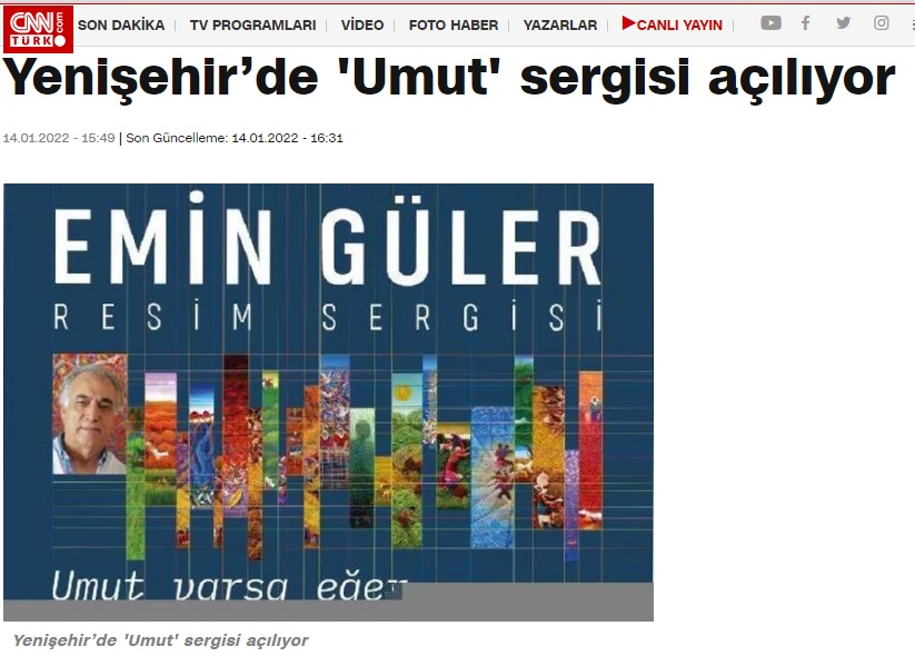 Yenişehir’de “Umut” sergisi açılıyor