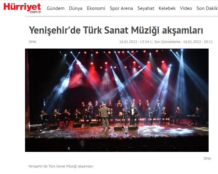 Yenişehir'de Türk Sanat Müziği akşamları