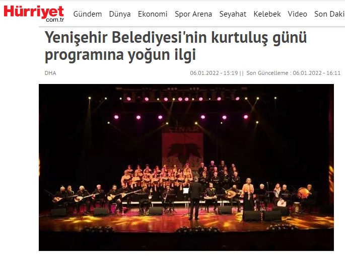 Yenişehir Belediyesinin kurtuluş günü programına yoğun ilgi