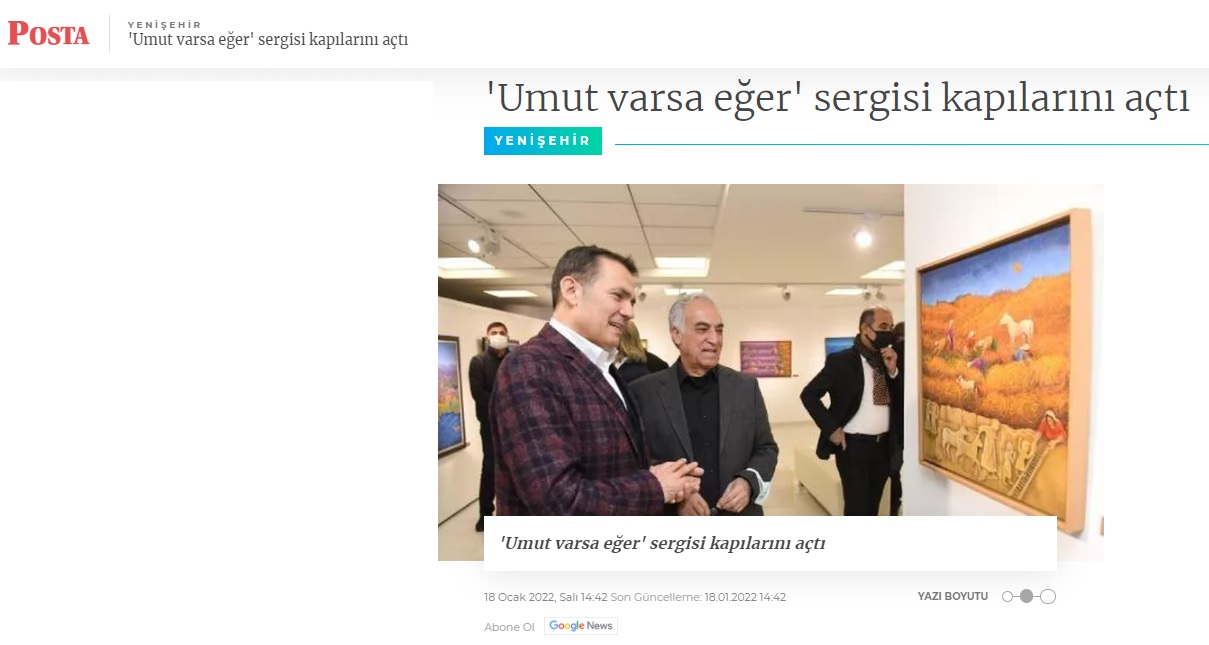 “Umut varsa eğer” sergisi kapılarını açtı