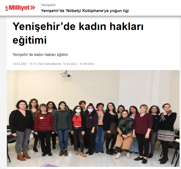 Yenişehir'de Kadın Hakları Eğitimi