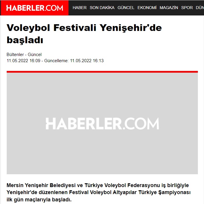 Voleybol Festivali Yenişehir’de başladı