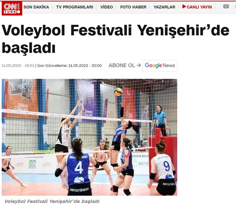 Voleybol Festivali Yenişehir’de başladı