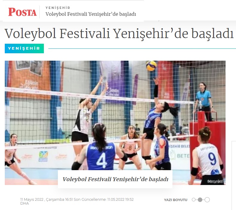 Voleybol Festivali Yenişehir’de başladı