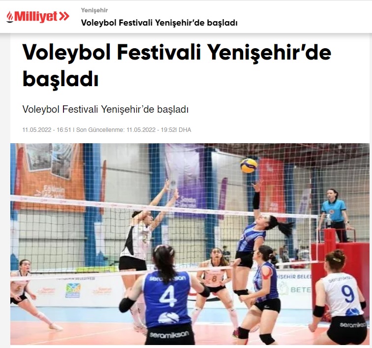 Voleybol Festivali Yenişehir’de başladı