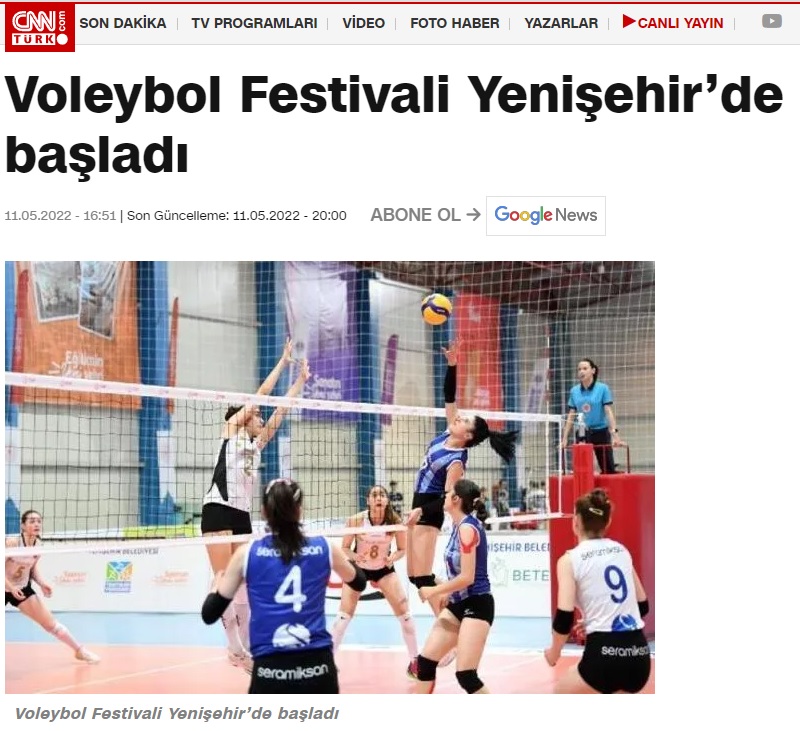 Voleybol Festivali Yenişehir’de başladı